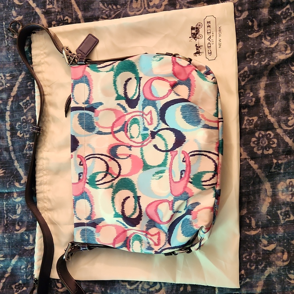 Coach multicolored crossbody satchel